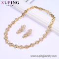 64630 Xuping moda fabricante de jóias china 18 K encantador banhado a ouro conjunto de jóias bijuterias